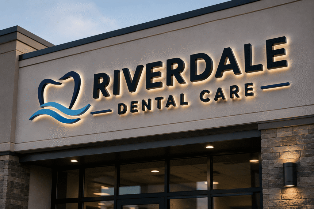 channel letter sign for dentist