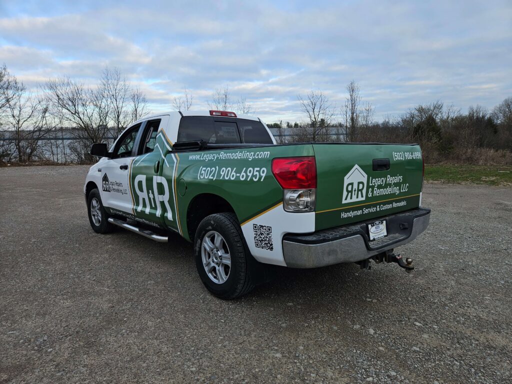R&R remodeling truck wrap
